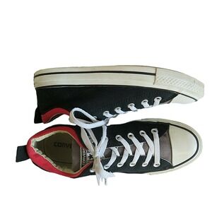 Converse All Star Sneakers Black Red‎ Gray Canvas Womens 10 Mens 8 EU 41.5